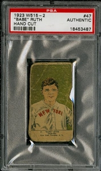 1923 W515-2 #47 Babe Ruth – PSA AUTHENTIC    